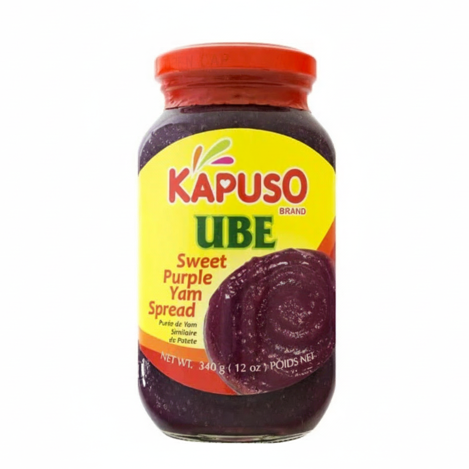Jar of Kapuso Ube Sweet Purple Yam Spread on a white background